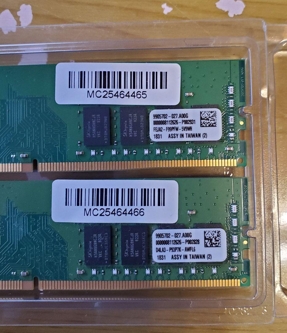 Kingston デスクトップ用メモリ DDR4-2666 8GBx2枚 16G