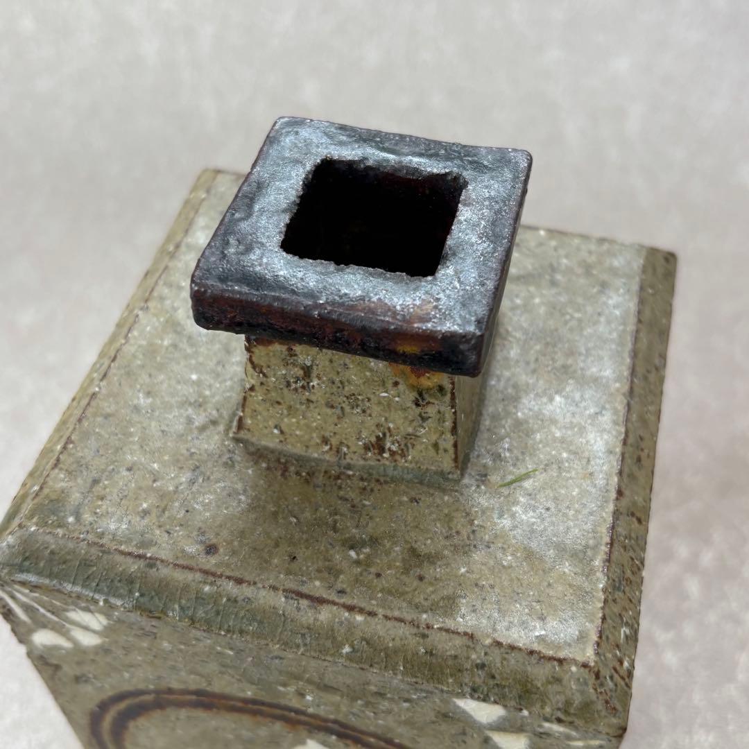 「象嵌角瓶」 山本教行造 春夏秋冬 花瓶 花入