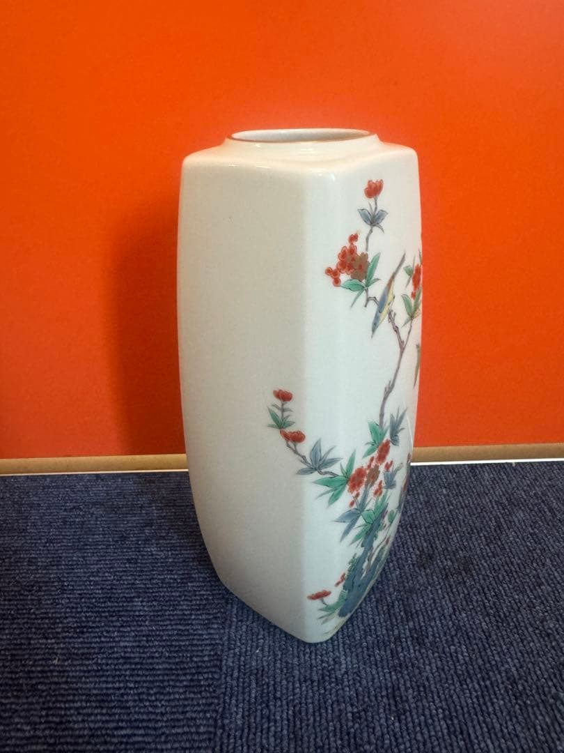 1634  深川製磁　花鳥文　金彩