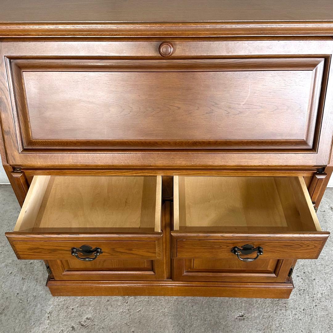 ✦カリモク✦ヴィンテージ ライティングビューロー デスクキャビネット 昭和レトロ