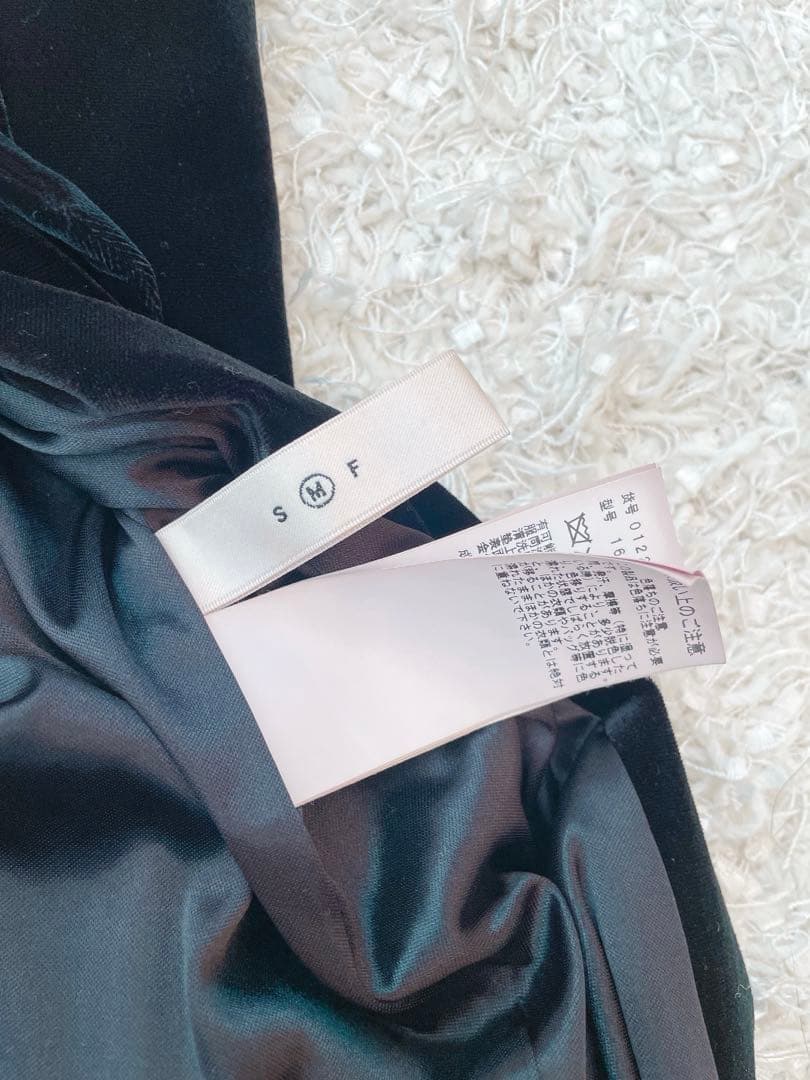 アメリ 2WAY CURVE VELOURS DRESS