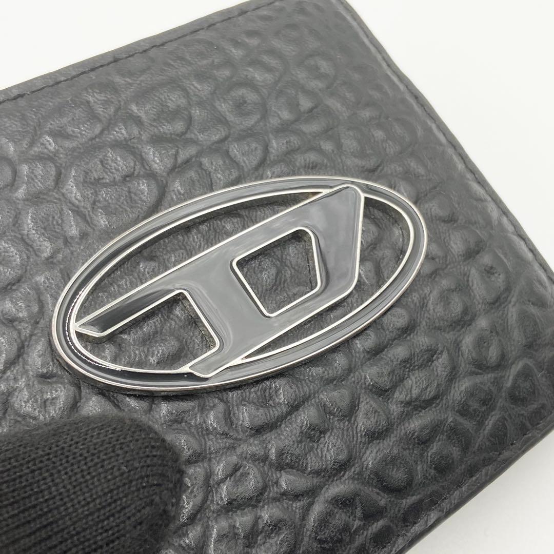 極美品　DISEL ディーゼル 1DR ワンダー　折り財布　レザー　ブラック