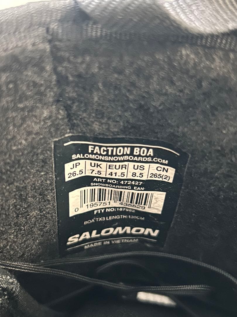 SALOMON スノーボードブーツ ブラック S