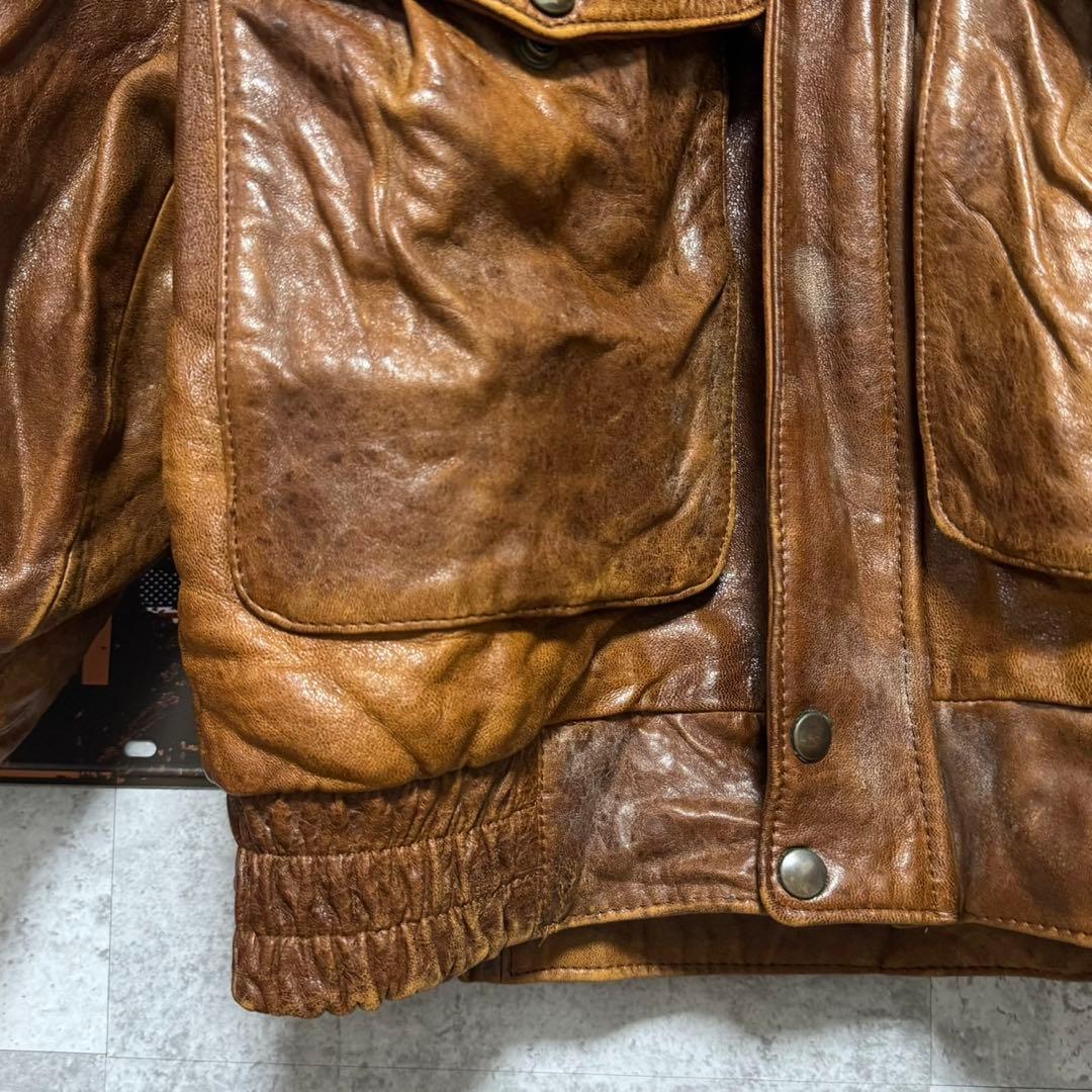 ゆ*と様 Golden Fleece G-1タイプ レザーフライトジャケット 本