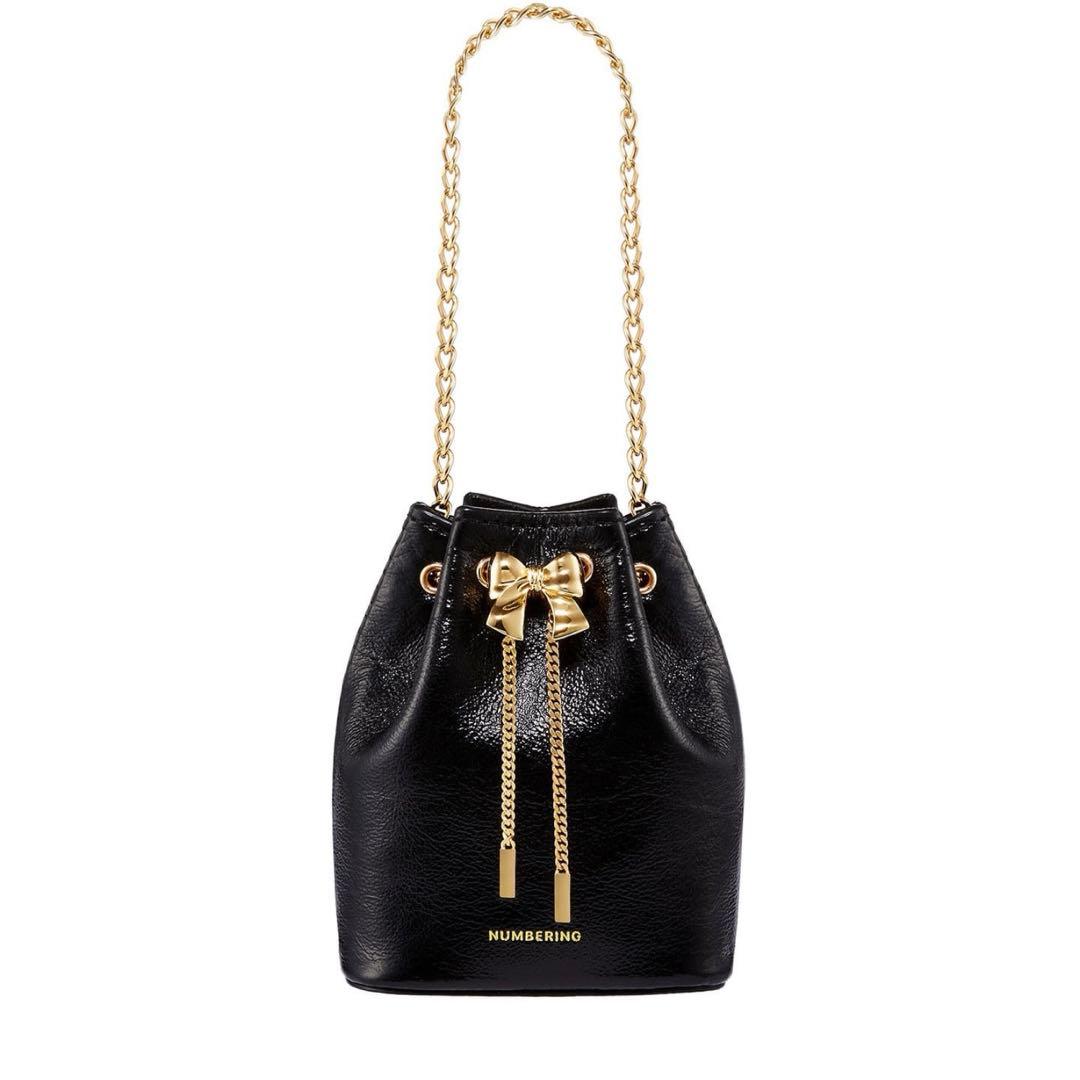 NUMBERING リボン ミニ バゲットバッグ