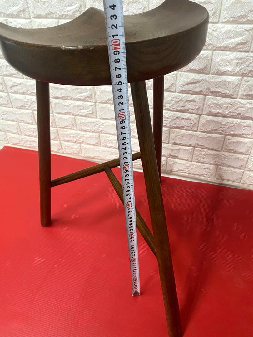 カウンターチェア ハイスツールオーク 天 然木おしゃれ木製鞍型スツールチェア