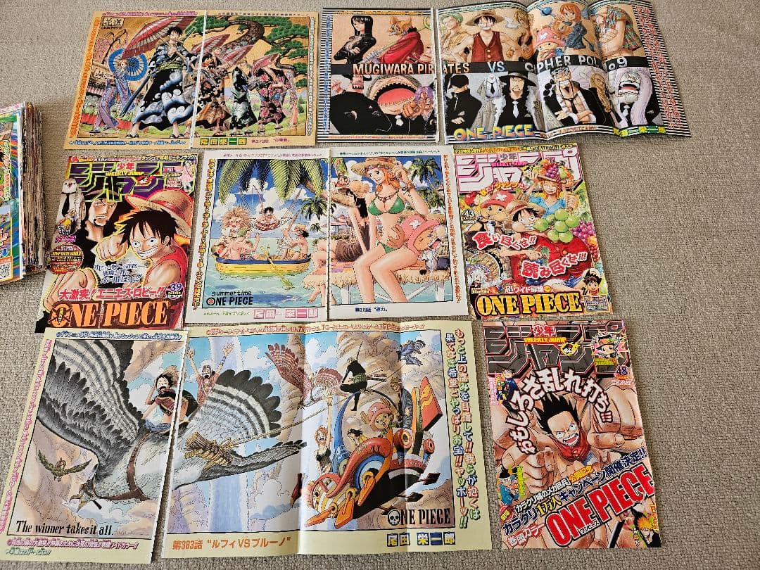 ONE PIECE　ワンピース　カラー切り抜き　まとめ売り　350ページ以上