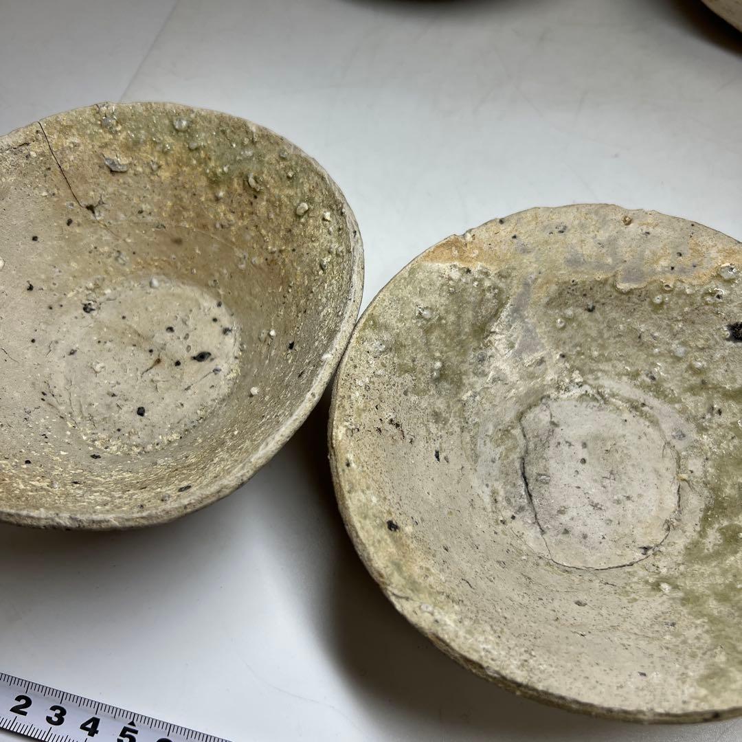 専用　鎌倉時代　山茶碗5客　口径約14~15.5㎝　東Y7-1225③タエカ