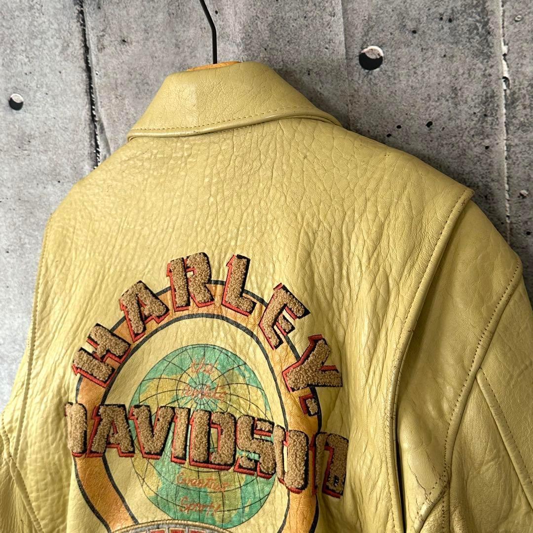 ⭐️90s⭐️ HARLEY DAVIDSON シングルライダースジャケット　羊