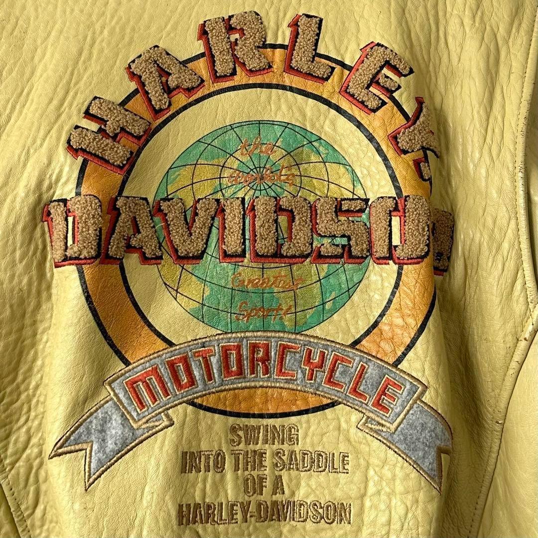 ⭐️90s⭐️ HARLEY DAVIDSON シングルライダースジャケット　羊