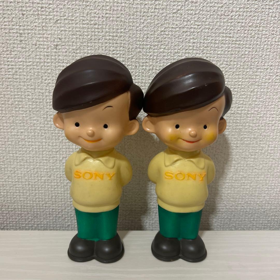 SONY 男の子フィギュア 2体セット 希少！SONY ソニー坊や 昭和レトロ
