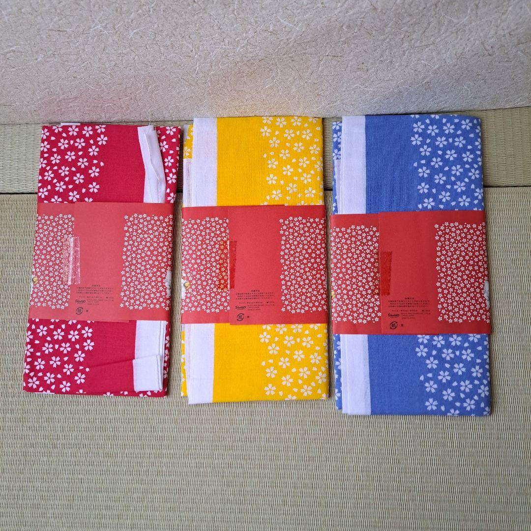 七福きてぃねこ　てぬぐい　3色セット