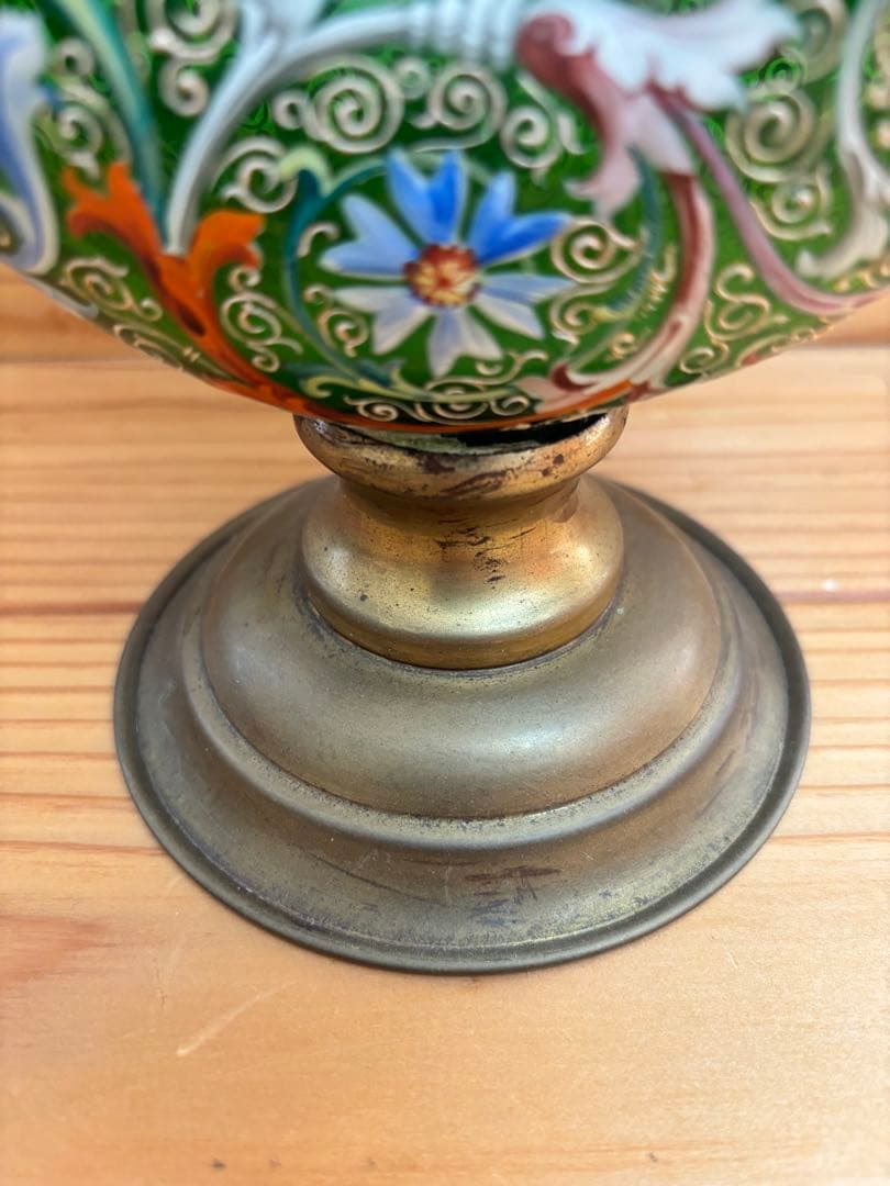 MOSER モーゼル　美しいガラス製ピッチャー 緑　金彩