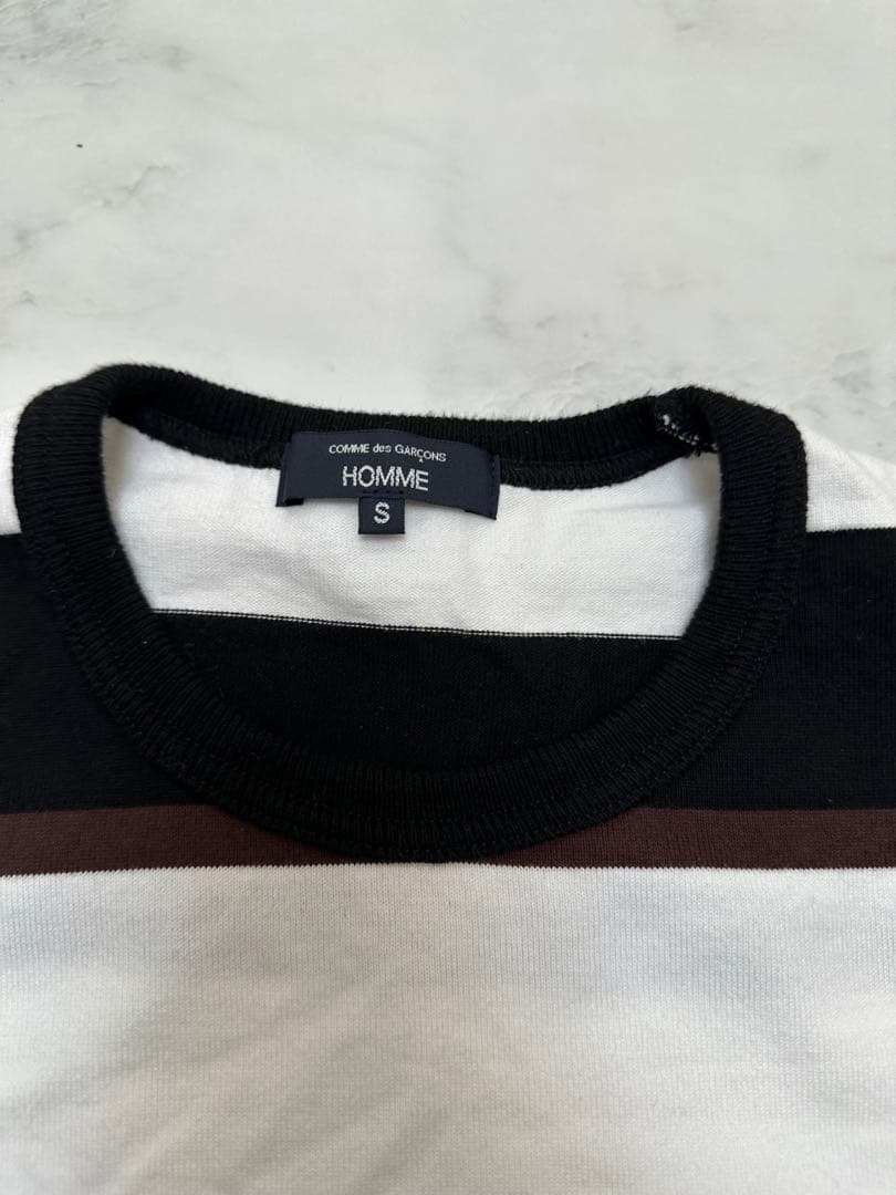 25ss コムデギャルソンオム　ボーダー　オーバーサイズ Tシャツ