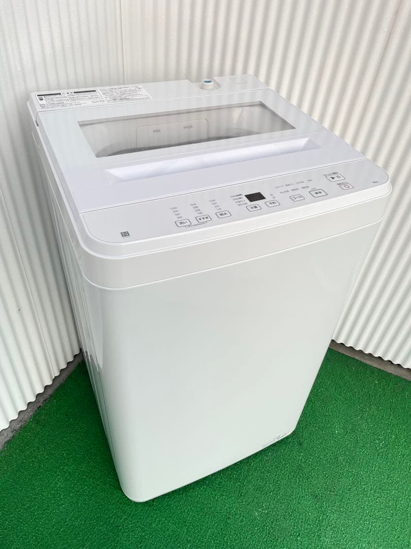 943 ニトリ おしゃれホワイトガラストップ 6kg洗濯機 高年式 取説付き