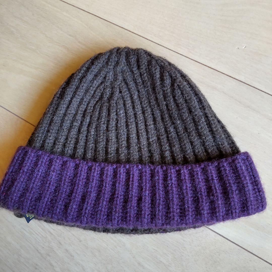 ロロピアーナ　厚手リブカシミア　ニット帽