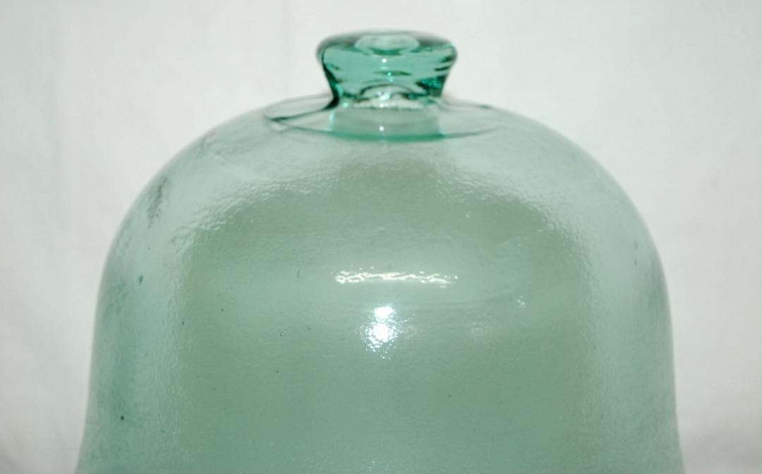 ベルジャー フレンチクローシュガラス グリーン ヴィンテージ ハンドメイド