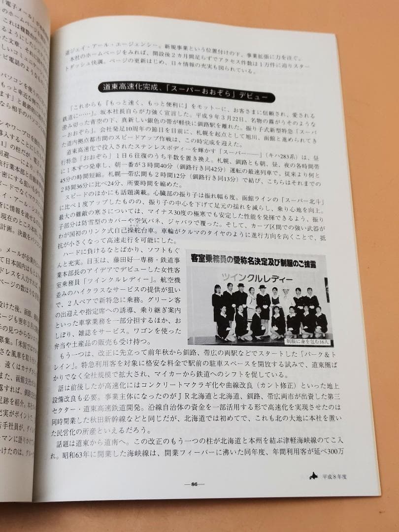 JR北海道 この10年 北海道旅客鉄道株式会社 1997年発行 JR北海道発足