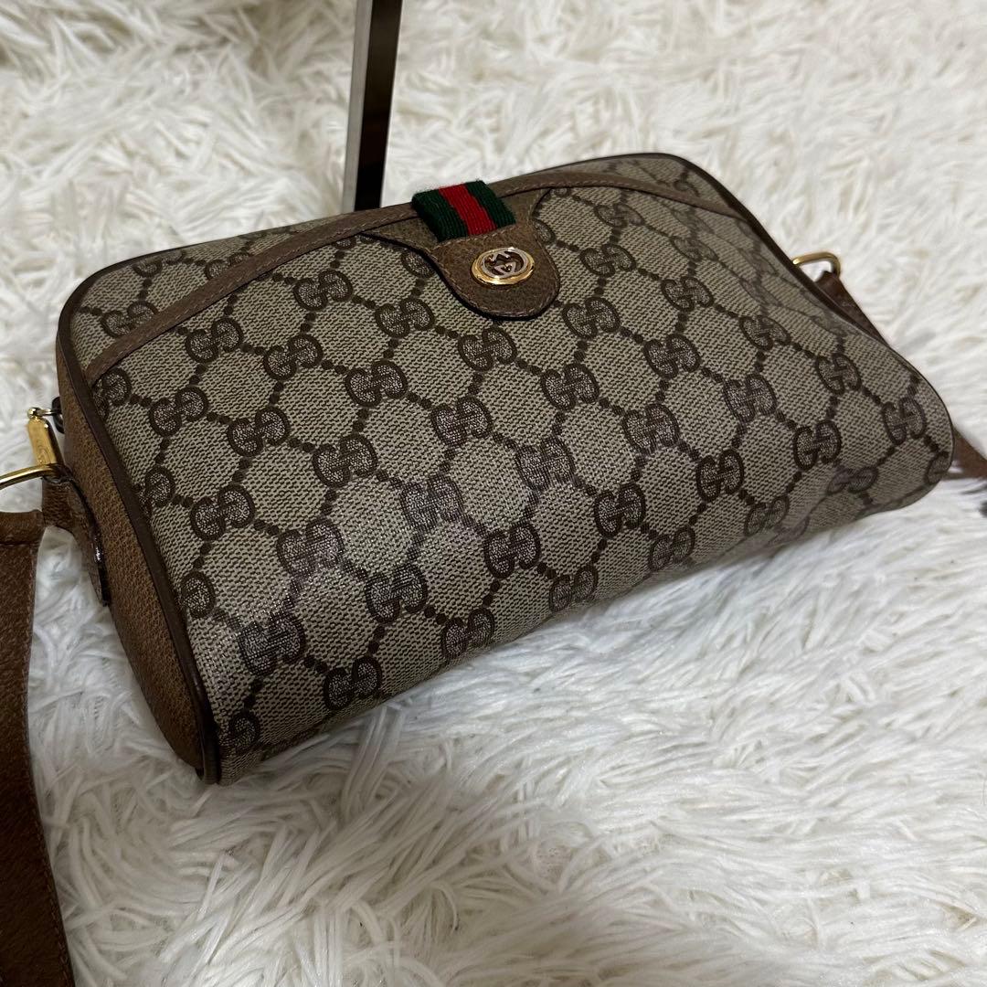 値下げ オールドグッチ GG 金具 レザー ショルダーバッグ シェリーライン