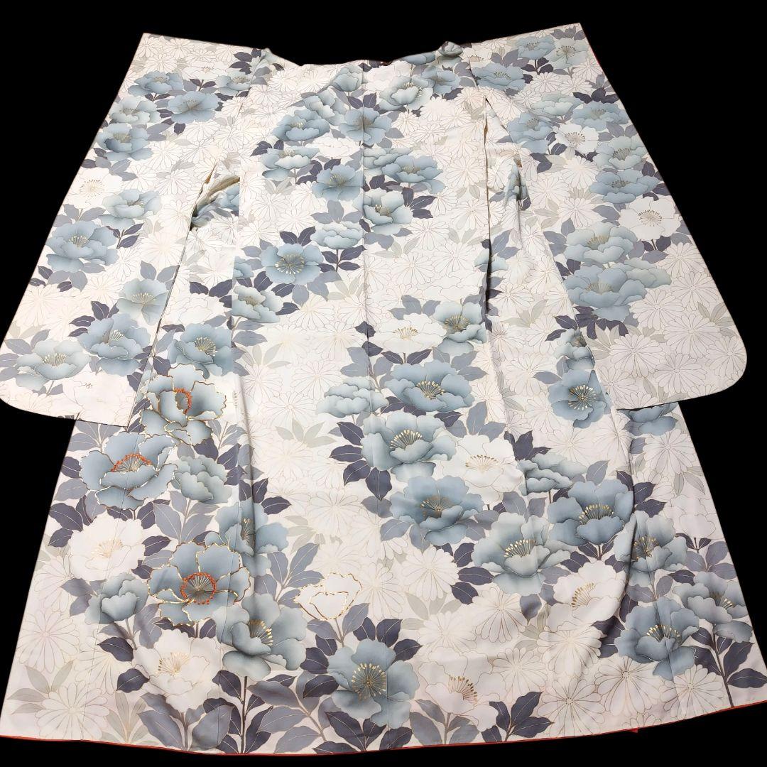 振袖フルセット(9点)・成人式・金彩加工・くすみ・金駒刺繍・胴裏正絹・逸品