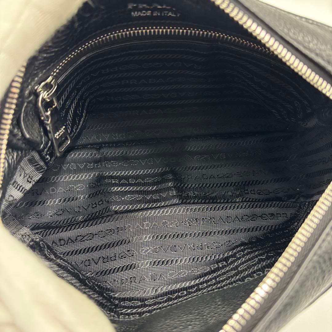 【極美品】 PRADA プラダ ショルダーバッグ ヴィッテロ ブラック 黒