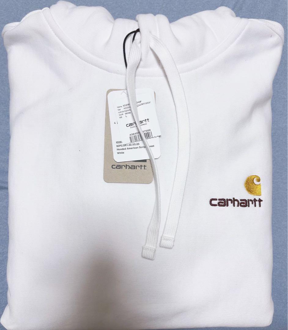Carhartt HOODED AMERICAN SCRIPT SWEAT 白