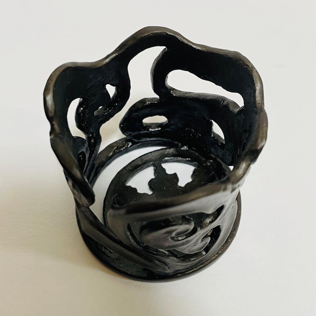 桐端雲蓋置 十四代宮崎寒雉造 銅製 茶道具 共箱