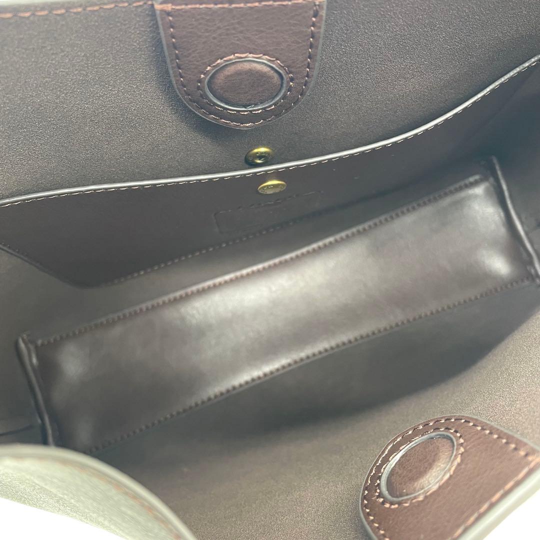 【極美品】コーチ　ブルックリン　ショルダーバッグ　レザー　ロゴ　ダークブラウン