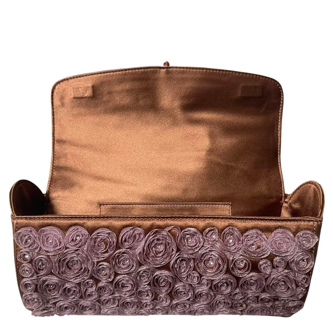 美品 ジョルジオアルマーニ クリスタル フリンジ パーティバッグ 希少モデル