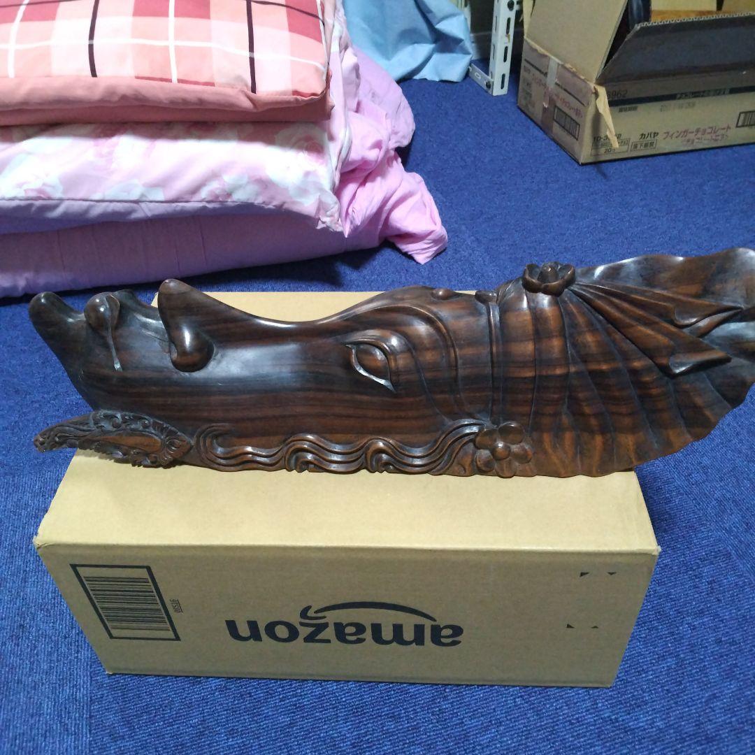 木製彫刻 踊り子の頭部 約45cm