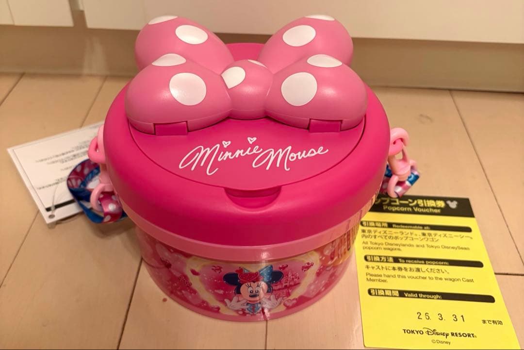 ディズニーパルパルーザ☆ミニーファンダーランド ポップコーンバケット②引換券付き
