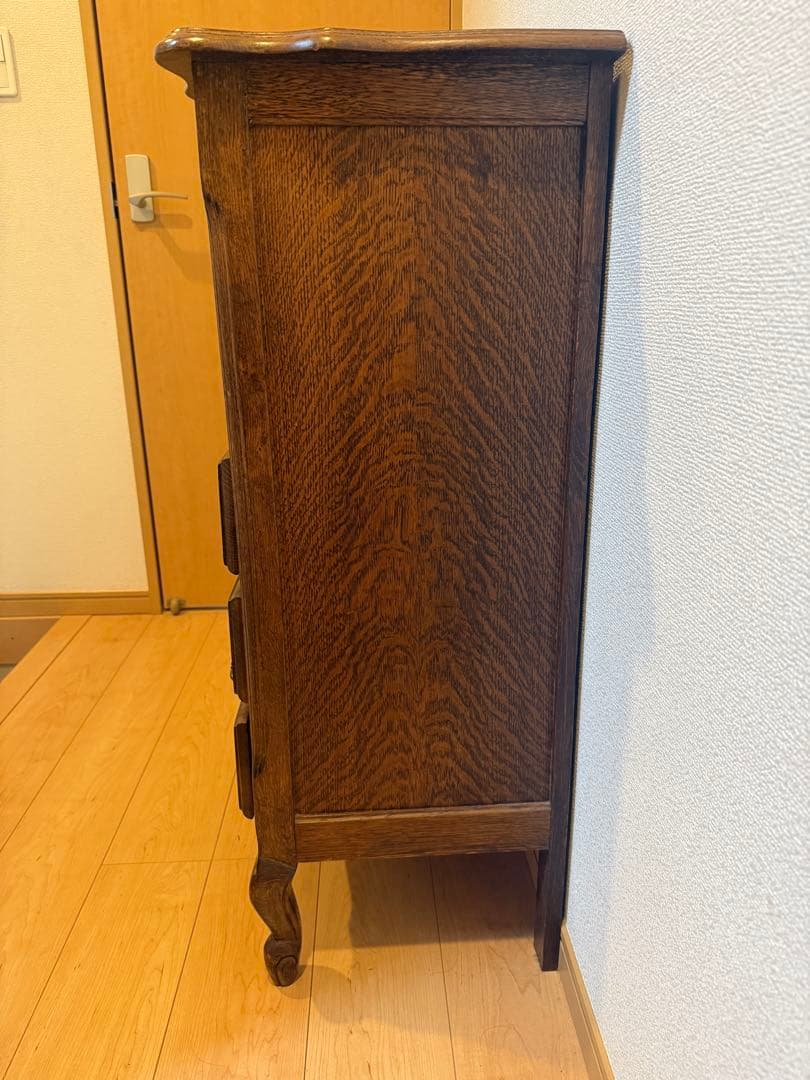 【】三越　ブルージュオーク材 サイドチェスト　電話台　ルーマニア