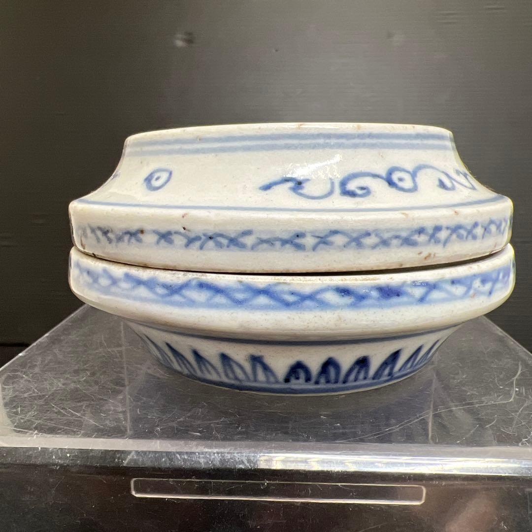 中国清時代　香合　幅約10㎝　東里8-0116①