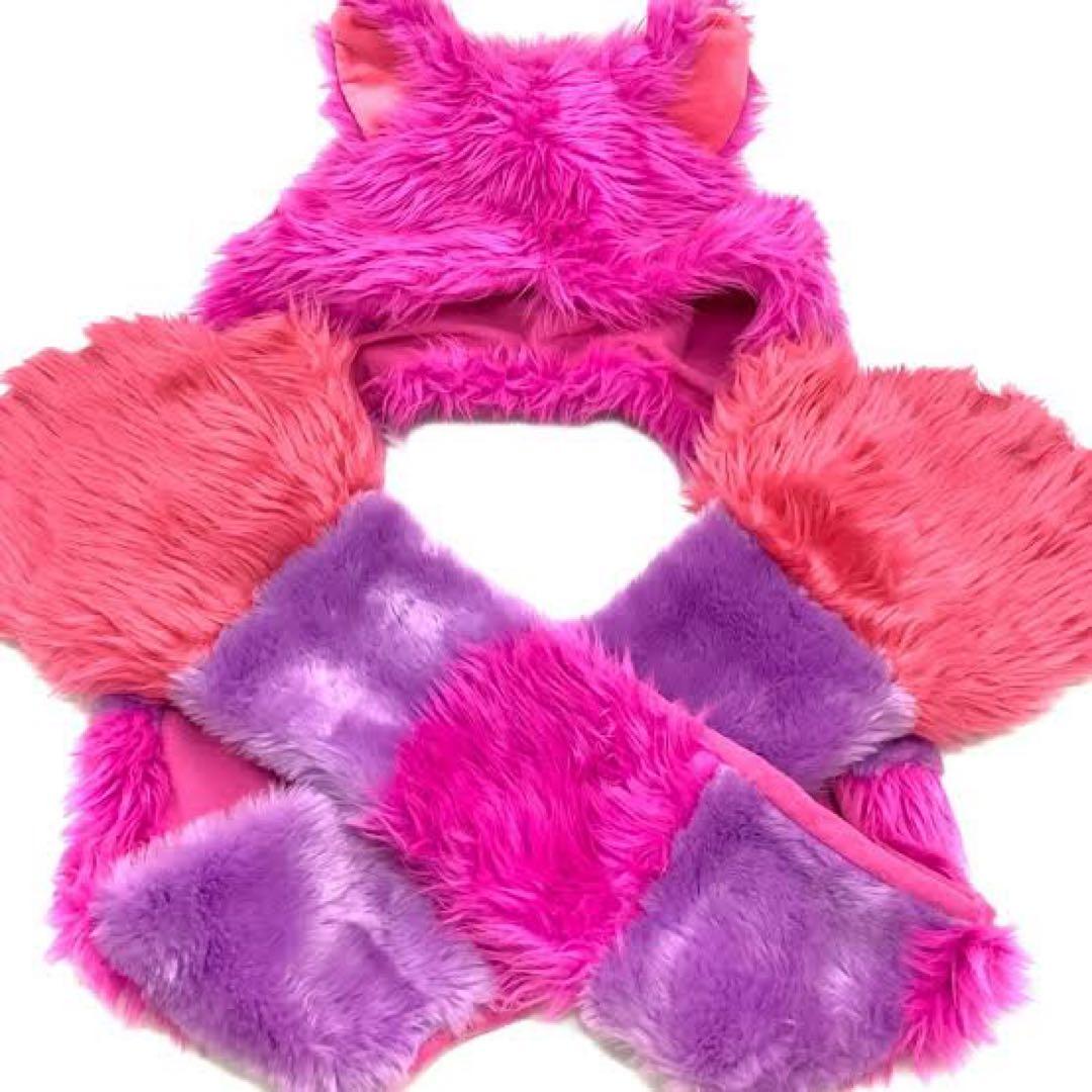 チェシャ猫　ファンキャップ　マフラーキャップ　ディズニー