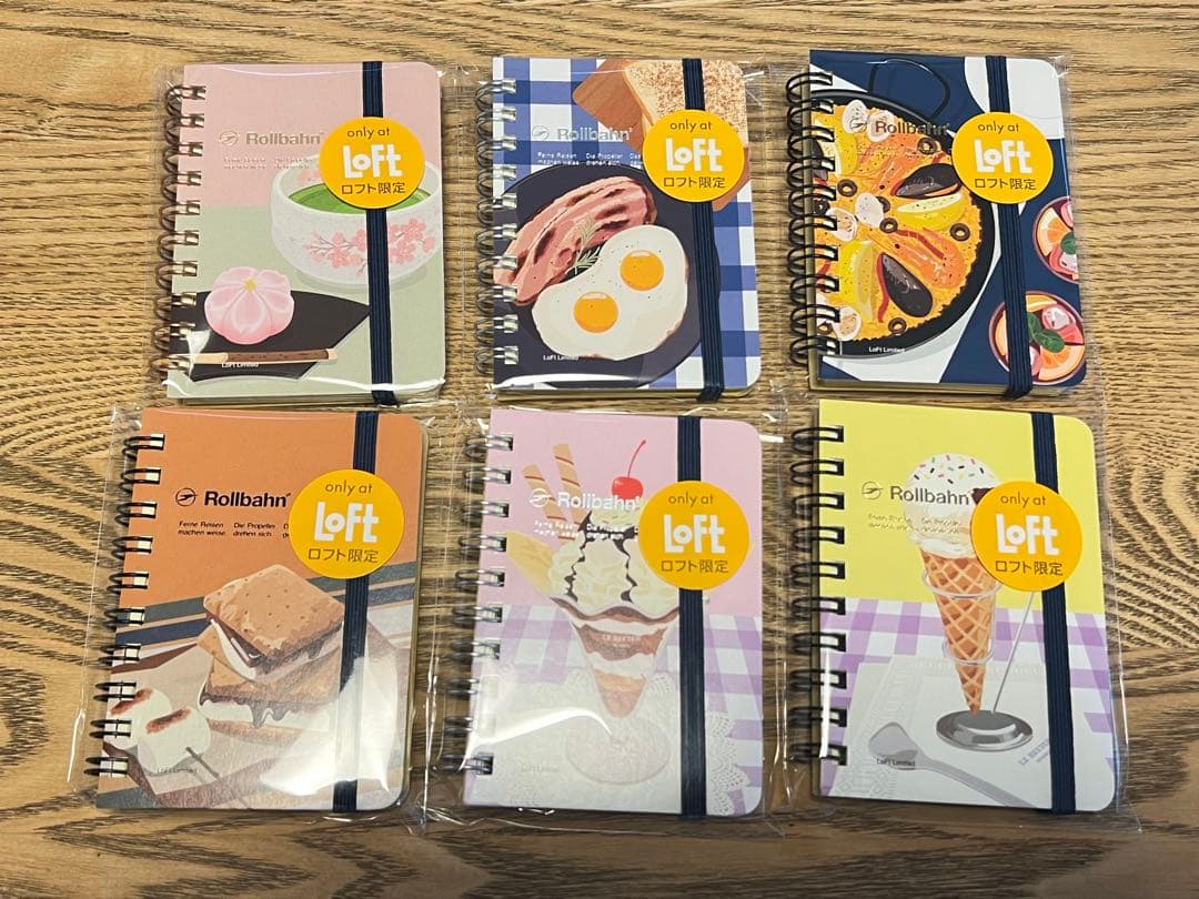 Rollbahn　ロフト限定 　ポケット付きメモ　ミニ　ロルバーン　6冊セット