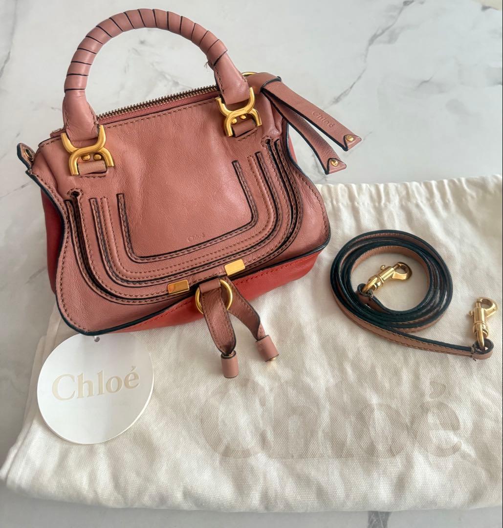【じじ】Chloé クロエ　マーシー　ミニ　ピンクベージュ　ショルダー