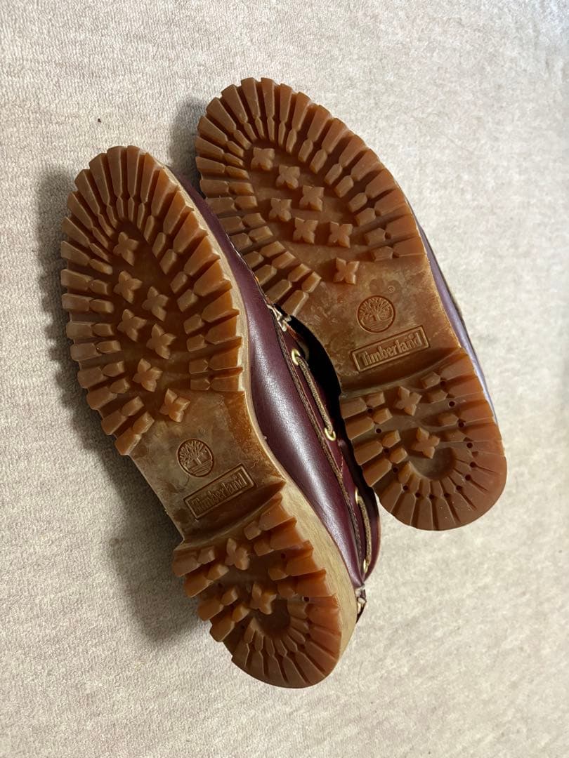 Timberland ダークブラウン デッキシューズ