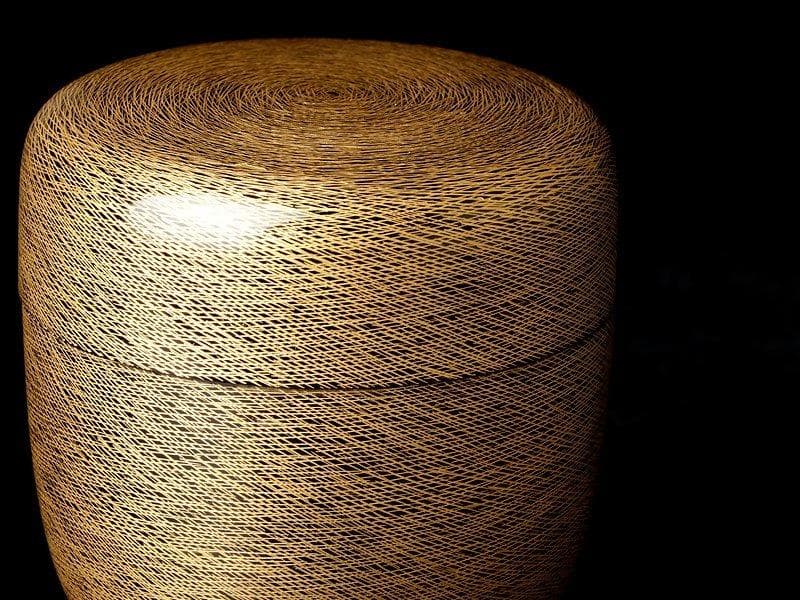 棗　前志芸男作 沈金引松葉之図  茶道具