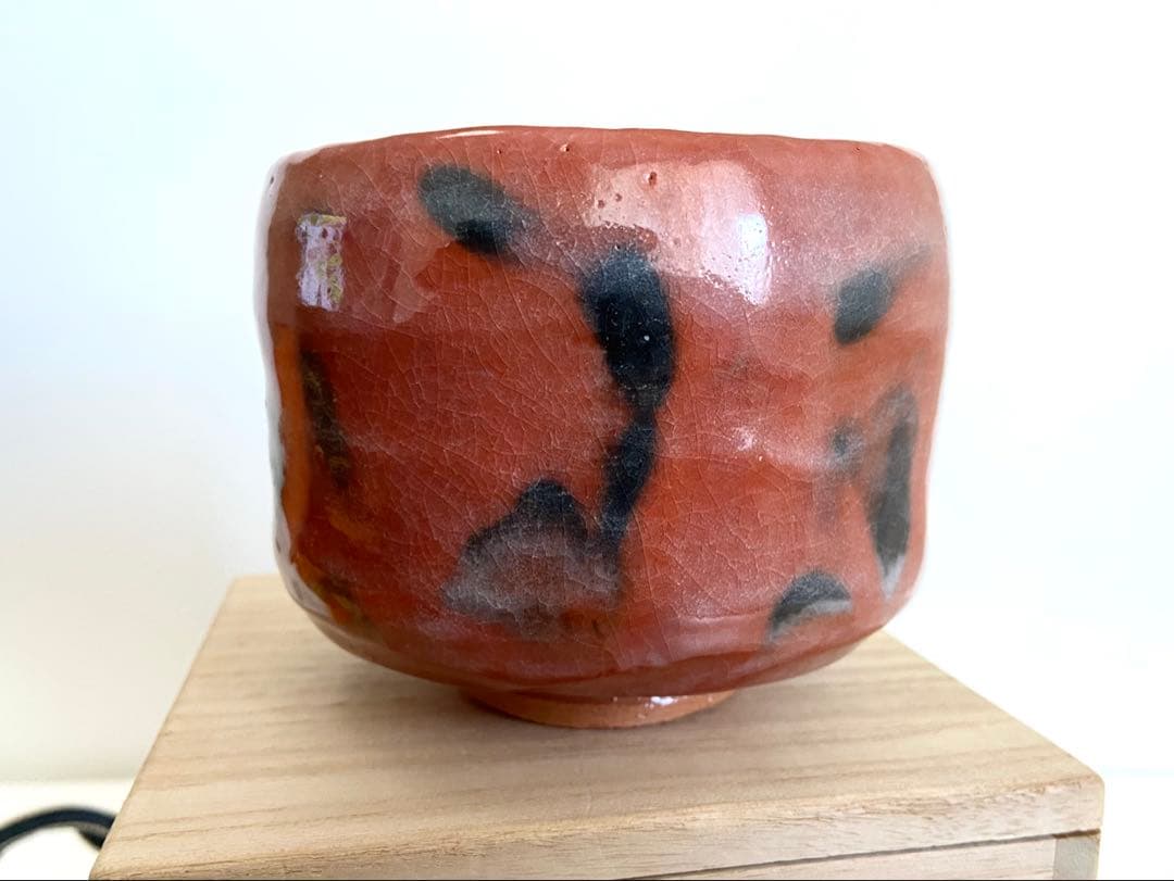 佐々木昭楽作　赤楽　赤茶碗　覚入写し