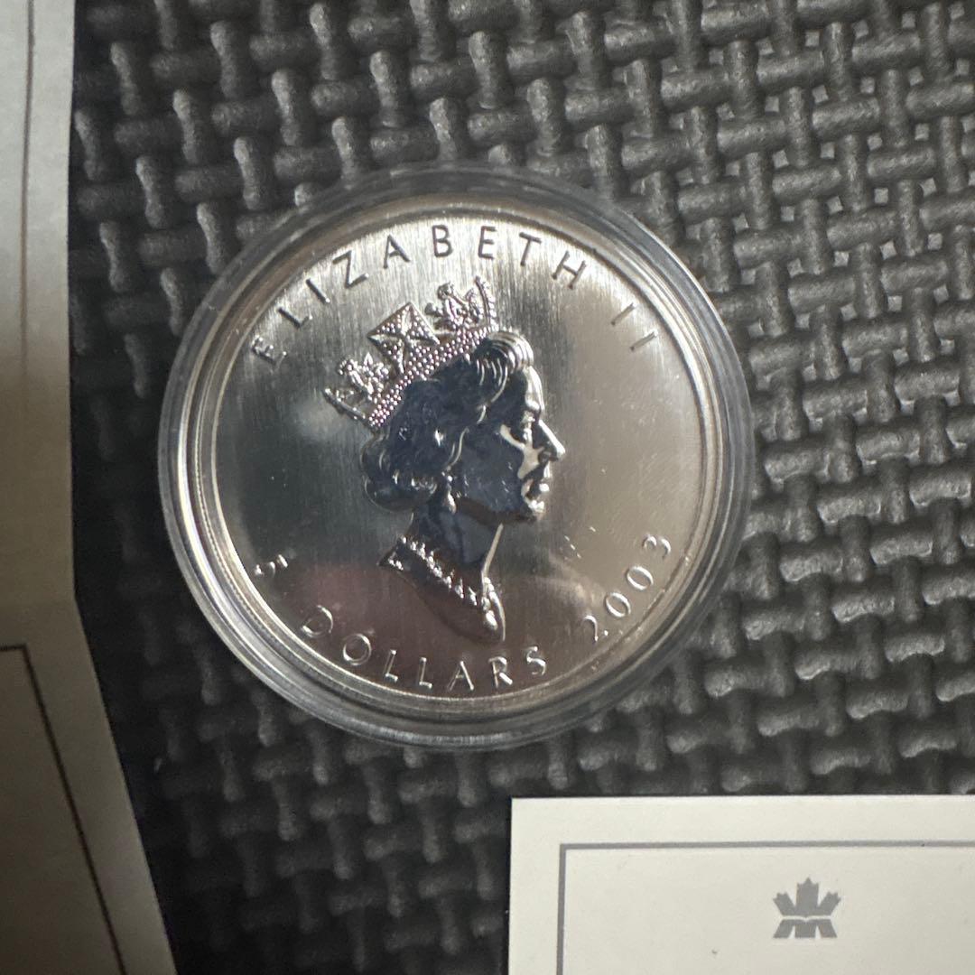 2003年 1オンス カナダ メープルリーフ 銀貨