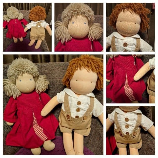 ２体セット◆ウォルドルフ人形C体・ジルケ人形ロッテちゃん　+着せ替え服