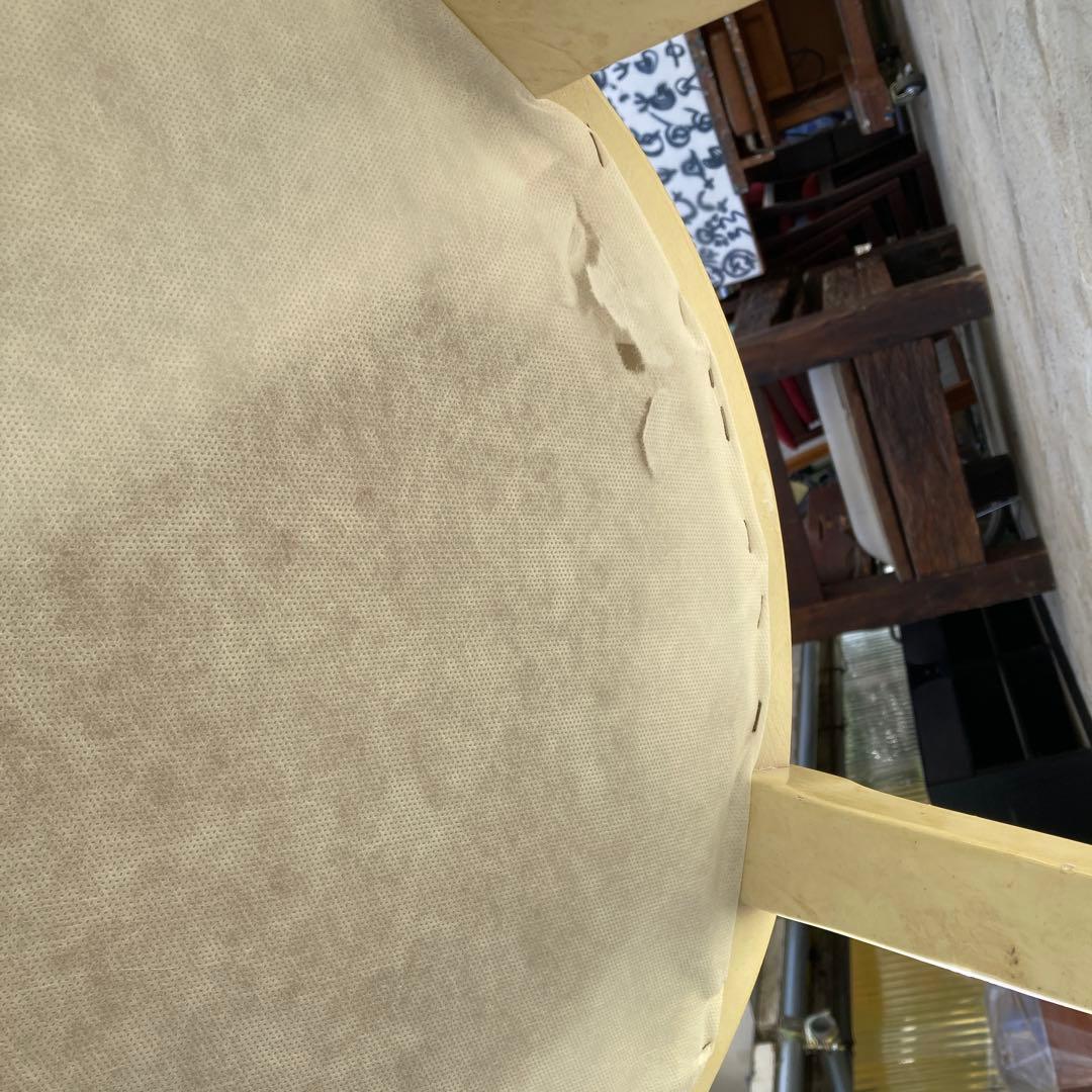 ほ*着様 白家具 猫脚 ダイニングチェア 布張り アンティーク調 A