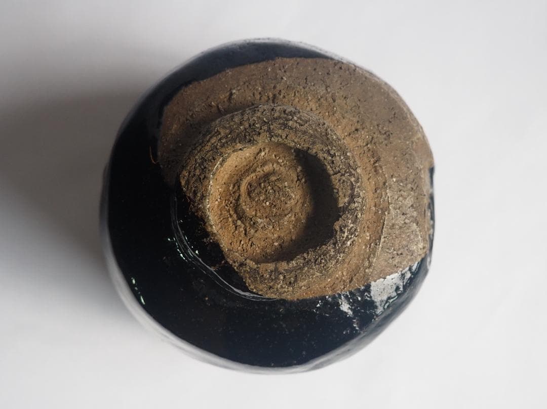 9代樂了入造『黒筒茶碗』銘：三番叟 藪内竹翠紹智御書付（共箱）