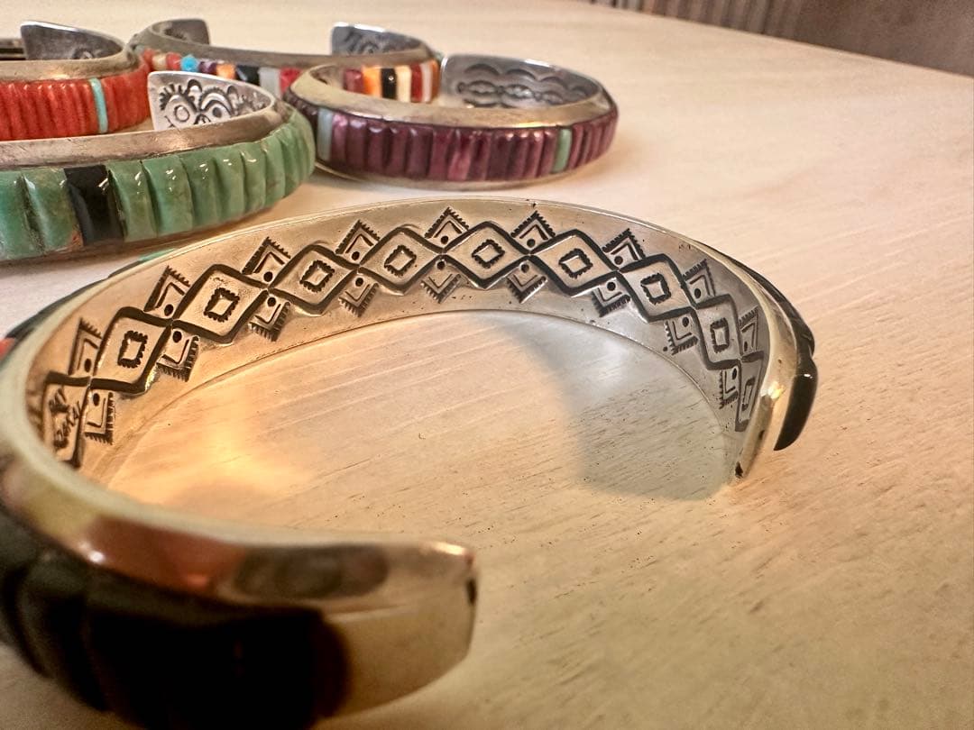 Ray Adakai レイアダカイ オニキス インレイバングル ナバホ