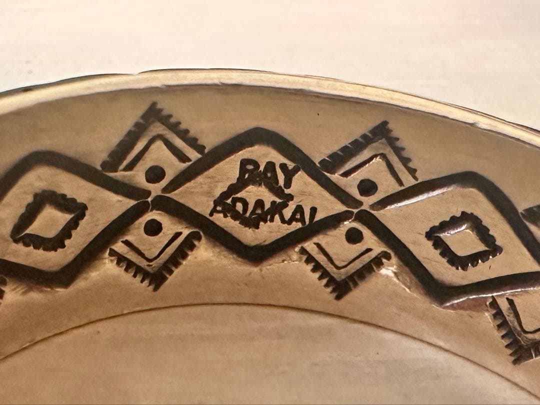 Ray Adakai レイアダカイ オニキス インレイバングル ナバホ