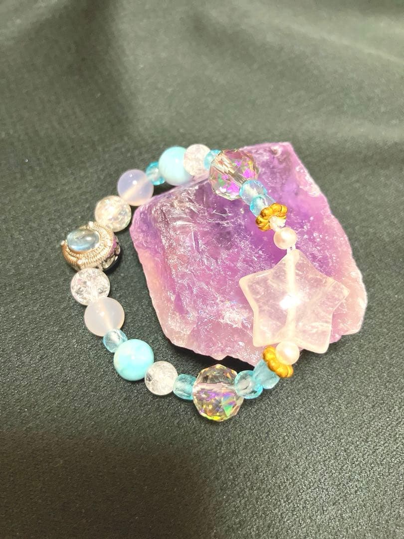 座敷童子ちゃん　お師匠様ラリマーブレスレット