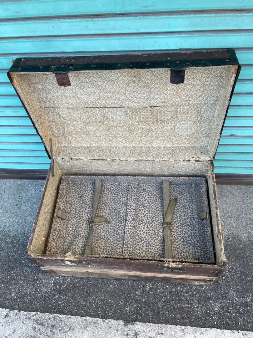 フランスアンティーク トランク テーブル 木箱 収納ボックス 宝箱 ケース