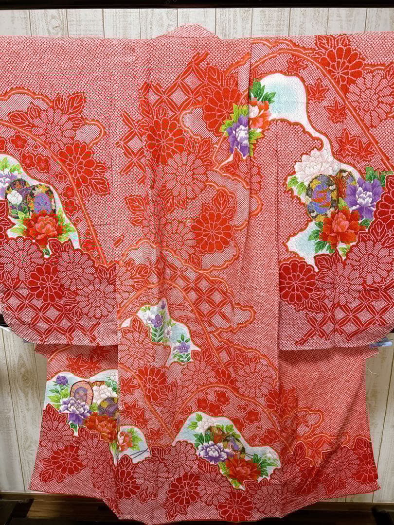 人気の鹿の子♡七五三　7歳　女の子　セット　一式　赤系