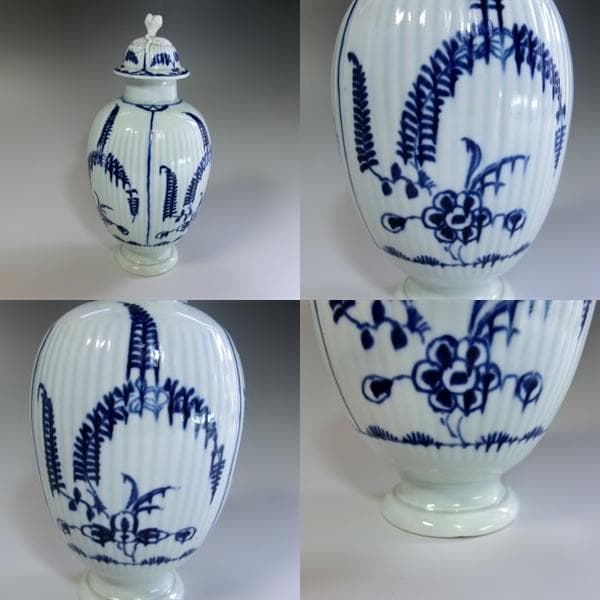 壷■マイセン調 西洋 染付の花の絵 Betch Worth B5 唐草 骨董品■