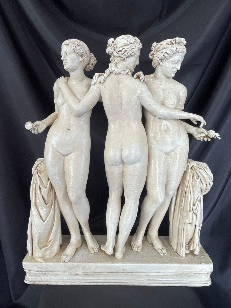 三美神　彫刻。西暦2世紀。高さ47 cm , レプリカ, ローマ神話 ローマ文化